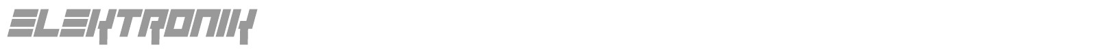 Elektronik font preview